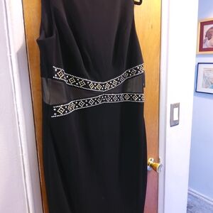 Chic Black One Shoulder Dress with Embellishments